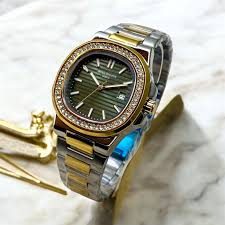 Patek Stones Silver Golden & Black Watch | Luxury Men’s Timepiece